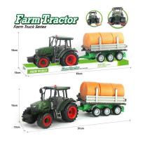 Opakowanie Traktor z przyczepą i belkami słomy