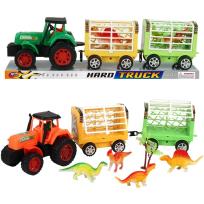 Opakowanie Traktor z przyczepą i dinozaurami