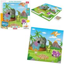 Opakowanie Układanka klocki dinozaury 36el