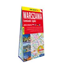 Okładka książki Warszawa, Łomianki, Ząbki; papierowy plan miasta 1:26 000