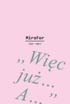Okładka książki 'Więc już… A…”. Białoszewski przed debiutem. MiroFor 2025. Tom 5