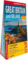 Okładka książki Wielka Brytania i Irlandia Great Britain and Ireland laminowana mapa samochodowo-turystyczna 1:950 000