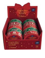 Opakowanie Wstążka rypsowa Christmas 3m (12szt)