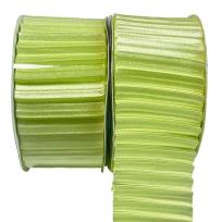 Opakowanie Wstążka satynowa karbowana 40mm/3m zielona