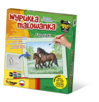 Opakowanie Wypukła malowanka Konie - Fryzyjski
