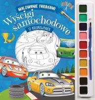 Okładka książki Wyścigi samochodowe. Malowanie farbkami