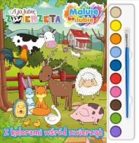 Okładka książki Z kolorami wśród zwierząt. A Ja lubię Zwierzęta. Maluję Bo Lubię. Część 1