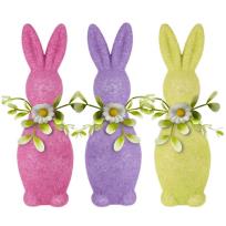 Opakowanie Zajączek flokowany - z kwiatkiem MIX