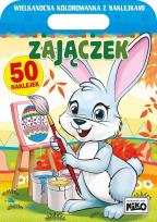 Okładka książki Zajączek. Wielkanocna kolorowanka z naklejkami