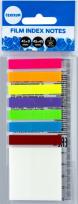 Opakowanie Zakładki indeksujące foliowe 7 neonowych kolorów z notesem i linijką