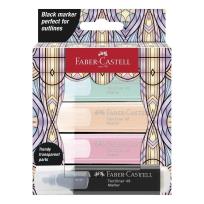 Opakowanie Zakreślacz Glassy 4 kolory pastel + czarny