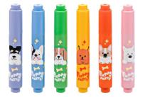 Opakowanie Zakreślacze mini Puppy Party 6 kolorów M&G