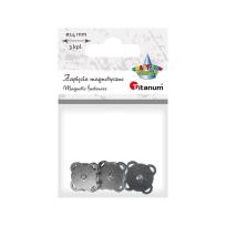 Opakowanie Zapięcia magnetyczne do przyszycia srebrne 14mm