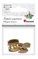 Opakowanie Zapięcia magnetyczne zaciskowe złote 20x17mm