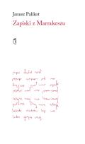 Okładka książki Zapiski z Marrakeszu