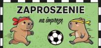 Opakowanie Zaproszenie Kapibara piłkarz (5szt)