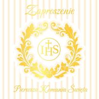 Opakowanie Zaproszenie KW - Komunia paski 5szt