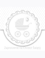 Opakowanie Zaproszenie kwadrat ZKW 120x120 Chrzest nr 56257 Dziecięce - Baby, Chłopiec, Dziewczynka, Srebrne, Tłoczenie