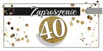 Opakowanie Zaproszenie na 40 Urodziny Z104 (5szt)