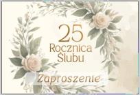 Opakowanie Zaproszenie Rocznica ślubu 25 (10szt)
