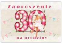 Opakowanie Zaproszenie Urodziny 30 (10szt)