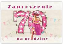 Opakowanie Zaproszenie Urodziny 70 (10szt)