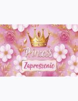 Opakowanie Zaproszenie Z 160x95 zest. 62127 Dziecięce - Bajkowe, Dziewczynka, Grafika, Korony, Urodziny