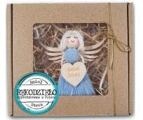 Opakowanie Zawieszka Anioł stróż. Niebieski