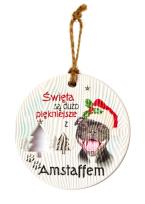 Opakowanie Zawieszka ceramiczna Boże Narodzenie Amstaff