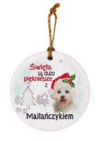 Opakowanie Zawieszka ceramiczna Boże Narodzenie Maltańczyk