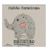Opakowanie Zawieszka ceramiczna - Słoń