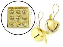 Opakowanie Zawieszki choinkowe dzwoneczki złote 9szt