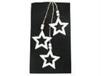 Opakowanie Zawieszki dekoracyjne gwiazdki drewniane