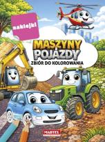 Okładka książki Zbiór do kolorowania z naklejkami Maszyny i pojazdy