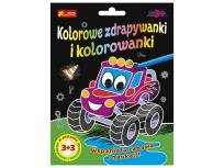 Opakowanie Zdrapywanki&kolorowanki Autka i dinuś 3+3