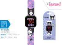 Opakowanie Zegarek LED z kalendarzem Kuromi KU00001