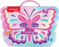 Opakowanie Zestaw artystyczny dla dzieci KEYROAD Motyl  54 elementy