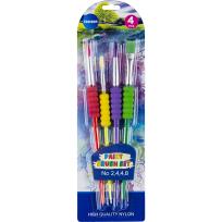 Opakowanie Zestaw artystycznych pędzli plastikowych 4 szt.