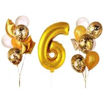 Opakowanie Zestaw balonów złotych 6