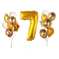 Opakowanie Zestaw balonów złotych 7