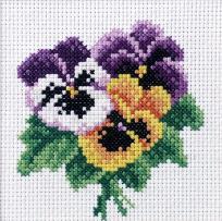 Opakowanie Zestaw do haftu krzyżkowego Bratki