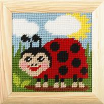 Opakowanie Zestaw do haftu z ramką Moje pierwsze wyszywanie Biedronka