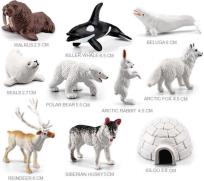 Opakowanie Zestaw dzikich zwierząt z domem z lodu 9szt