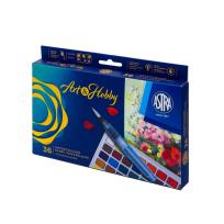 Opakowanie Zestaw farb akwarelowych ASTRA ART&HOBBY 36 kol + pędzelek wodny + paletka