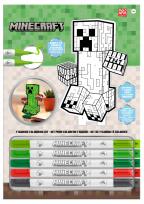 Opakowanie Zestaw figurka 2D Minecraft + mazaki MC00057