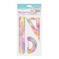Opakowanie Zestaw geometryczny Glitter elastyczny 3el
