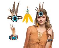 Opakowanie Zestaw Hippie opaska, kolczyki, bransoletka