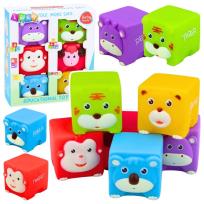 Opakowanie Zestaw klocków gumowych Zwierzęta 6szt.