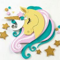 Opakowanie Zestaw kreatywny 3D jednorożec 2 18x18cm