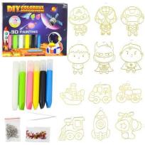 Opakowanie Zestaw kreatywny breloki witrażowe Kosmos 12szt